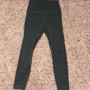 Green lululemon high-waisted leggings